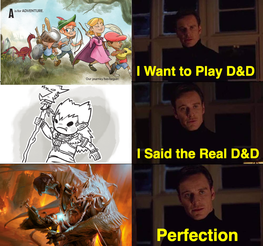 D&D with kids perfection meme